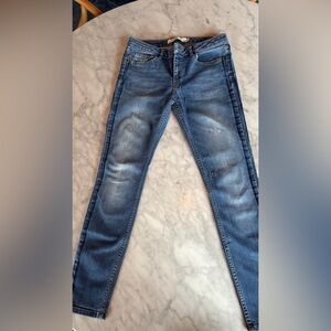 Yaya Women pale blue skinny jeans size 27 (38 Europe) stretch mid rise